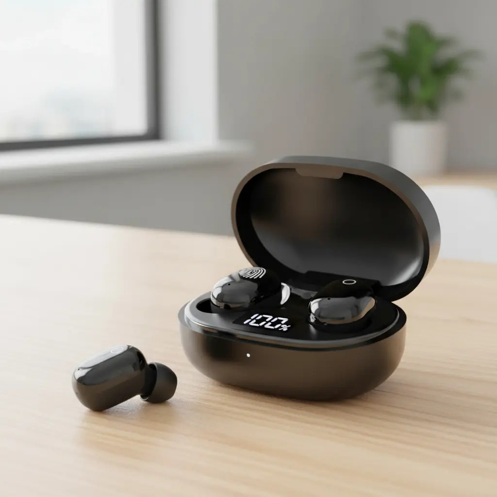 Fone De Ouvido Bluetooth Peining Tws Pei-m515 Preto Com Led Preto - Imagem 6